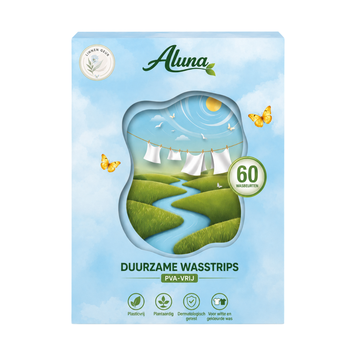 Aluna PVA Vrije Wasstrips – Linnengeur